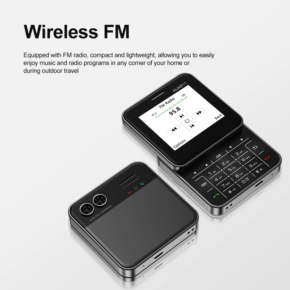 SERVO AUAR11 Rotating Screen Small Mobile Phone Magic Voice Quick Dialing FM Radio Flashlight Dual SIM Sliding Pocket Cellphones