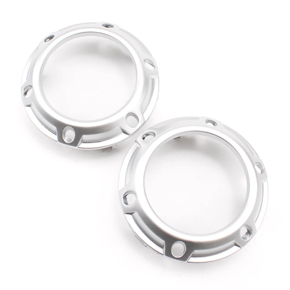 2PCS Front Fog Light Lamp Silver Cover Frame 6400A739 For Mitsubishi Outlander 2007 2008 2009