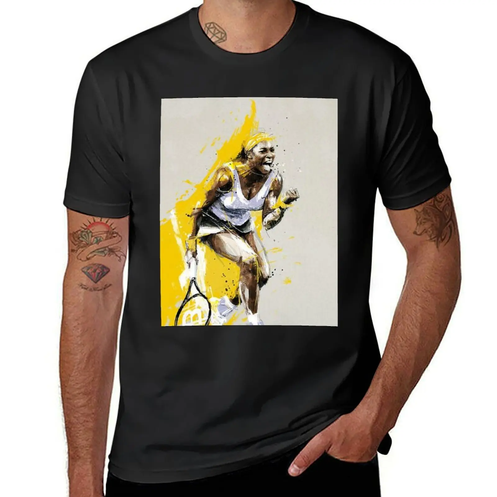 

Serena Williams T-Shirt blacks anime figures funny gifts Blouse slim fit t shirts for men