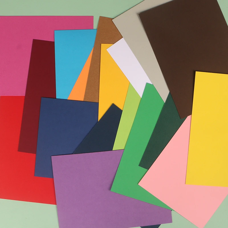 DUOFEN 250g color paper card contrast writable A5 hard paper thick paper for DIY papercraft projects Scrapbook Paper Album