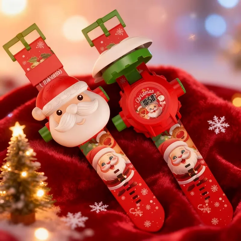 Interactive Projection Watch Toy for Kid with 24 Learning Scenes Early Cognition Fun Flip for Boys Girls Christmas New Year Gift