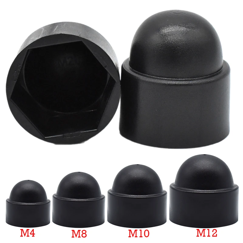 10Pcs M6/M8/M10/M12 Bolt Nut Protection Caps Cover Anti Collision  Hexagon Plastic Dome Covers Auto Wheel Exterior Decorations