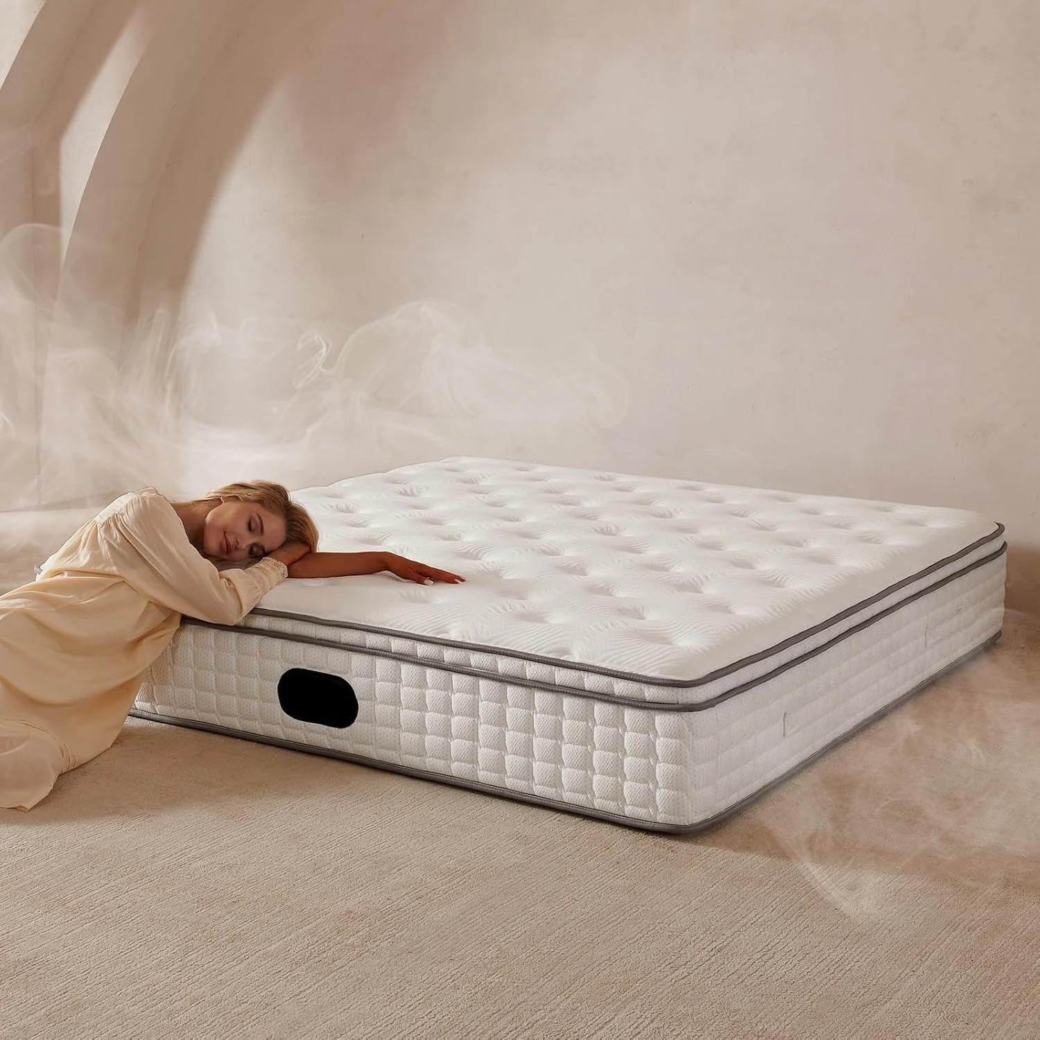 Colchón Doble, Colchón de Espuma Viscoelástica con Gel Refrigerante de 10 Pulgadas, Sueño Fresco, Alivio de Presión con Soporte Firme Medio, Mejora, Personalizado