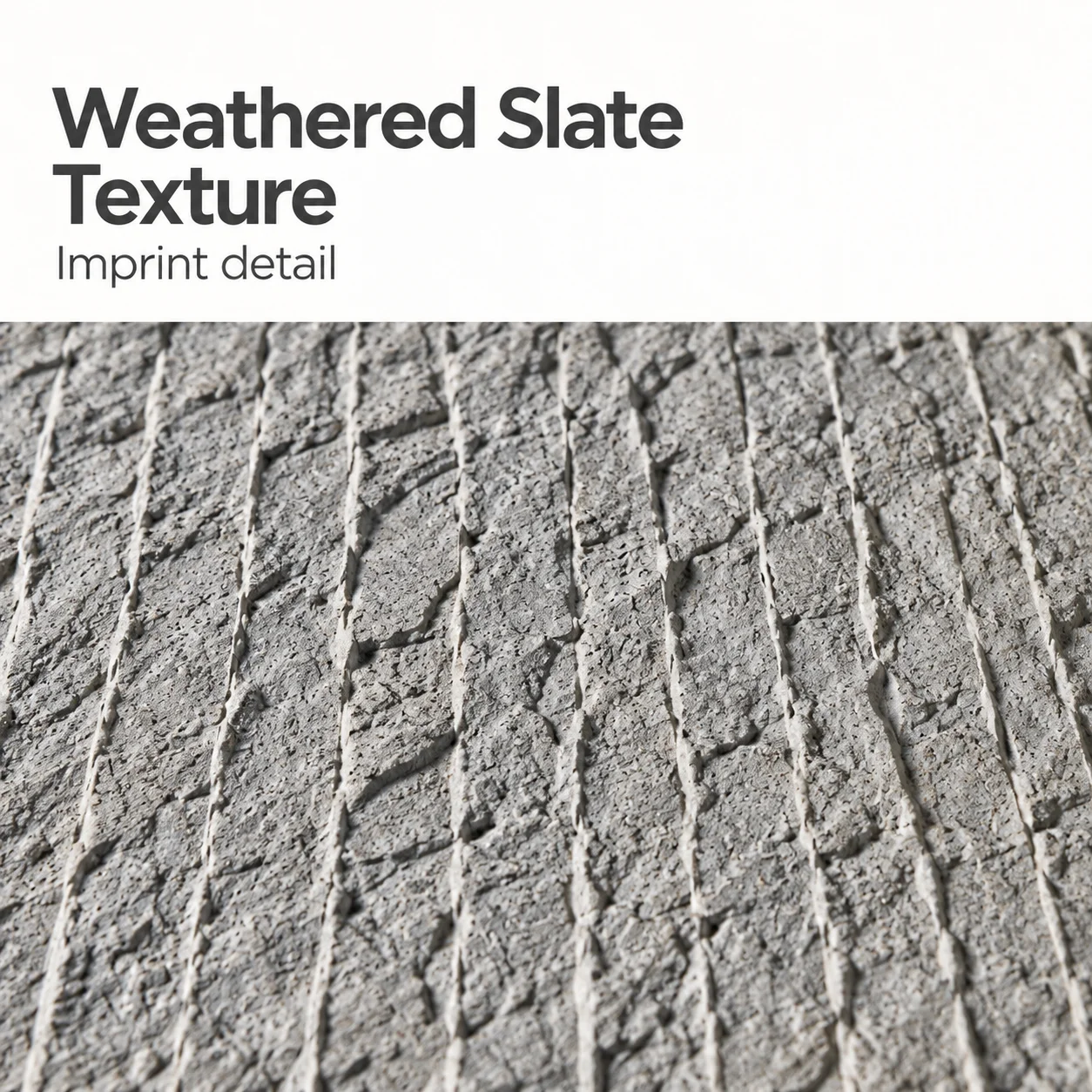 Slate Texture Concrete Stamp Mat 60x30cm, Reusable Plastic Cement Imprint Tool for Garden Patio