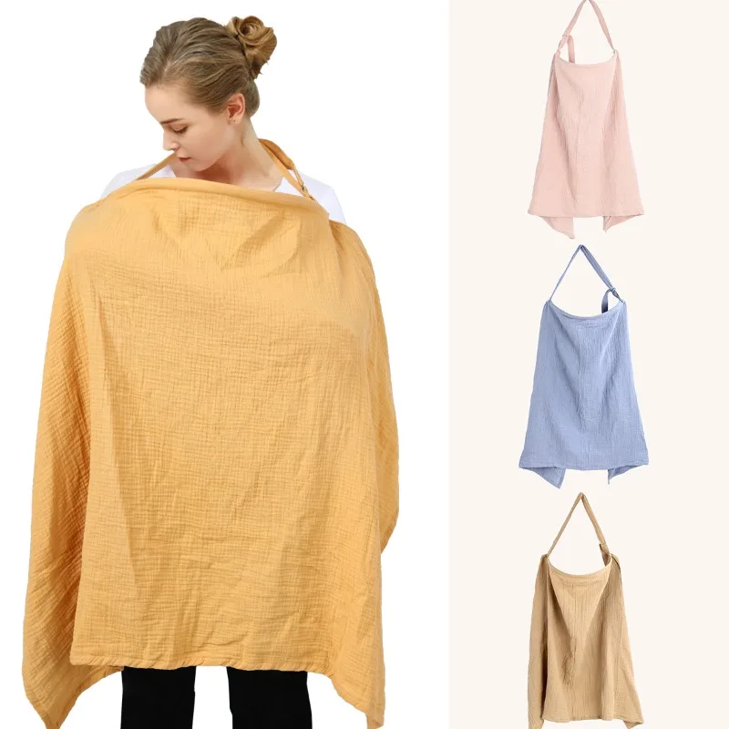 

Регулируемый чехол для кормления грудью, большой дышащий хлопковый шарф для конфиденциальности, многофункциональная шаль для кормления, навес для детского автокресла