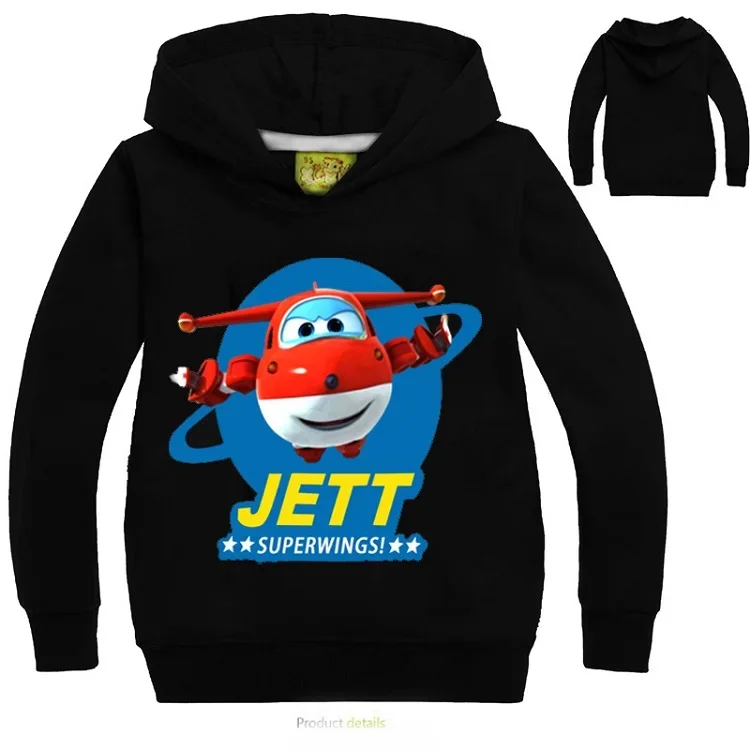 2024 Spring Fall Super Wings Hoodie Kids Novelty Jett Hoodies Baby Girls Casual Clothes Boys Jumper Children Fashion Sweatshirts