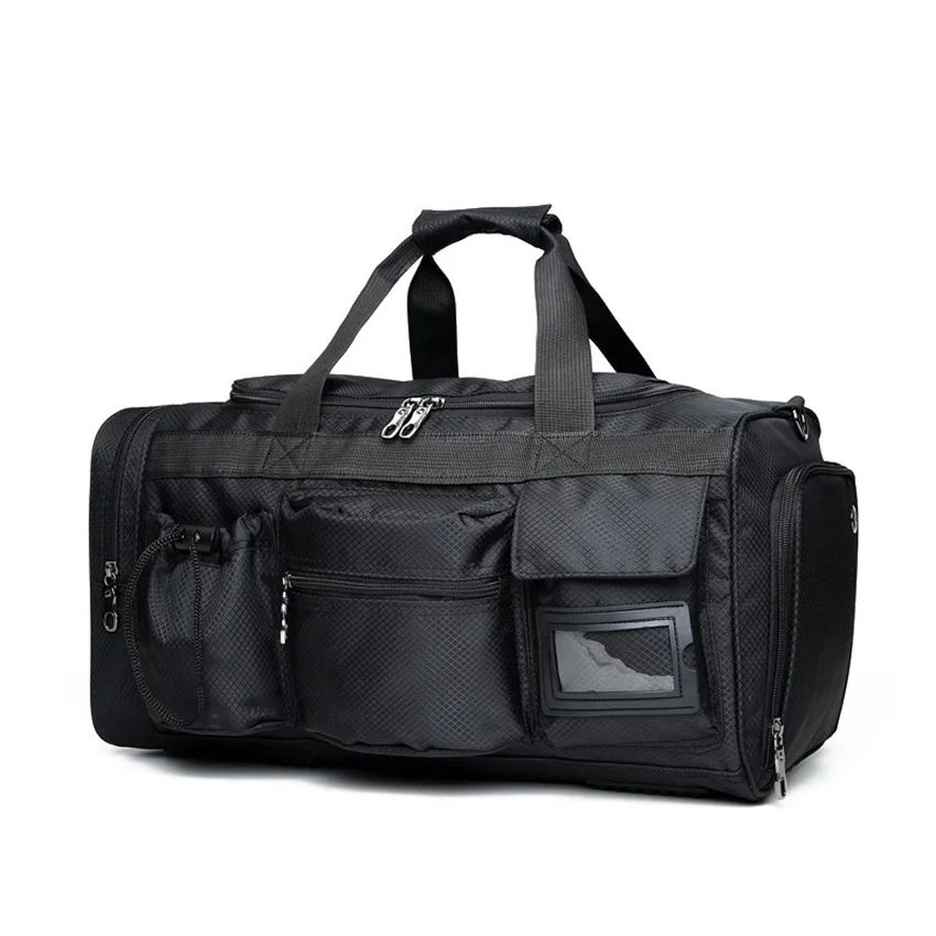 Bolso de gran capacidad para equipaje, bolsa de viaje de negocios, deportes de ocio, de nailon negro, impermeable, para emergencias al aire libre, nuevo