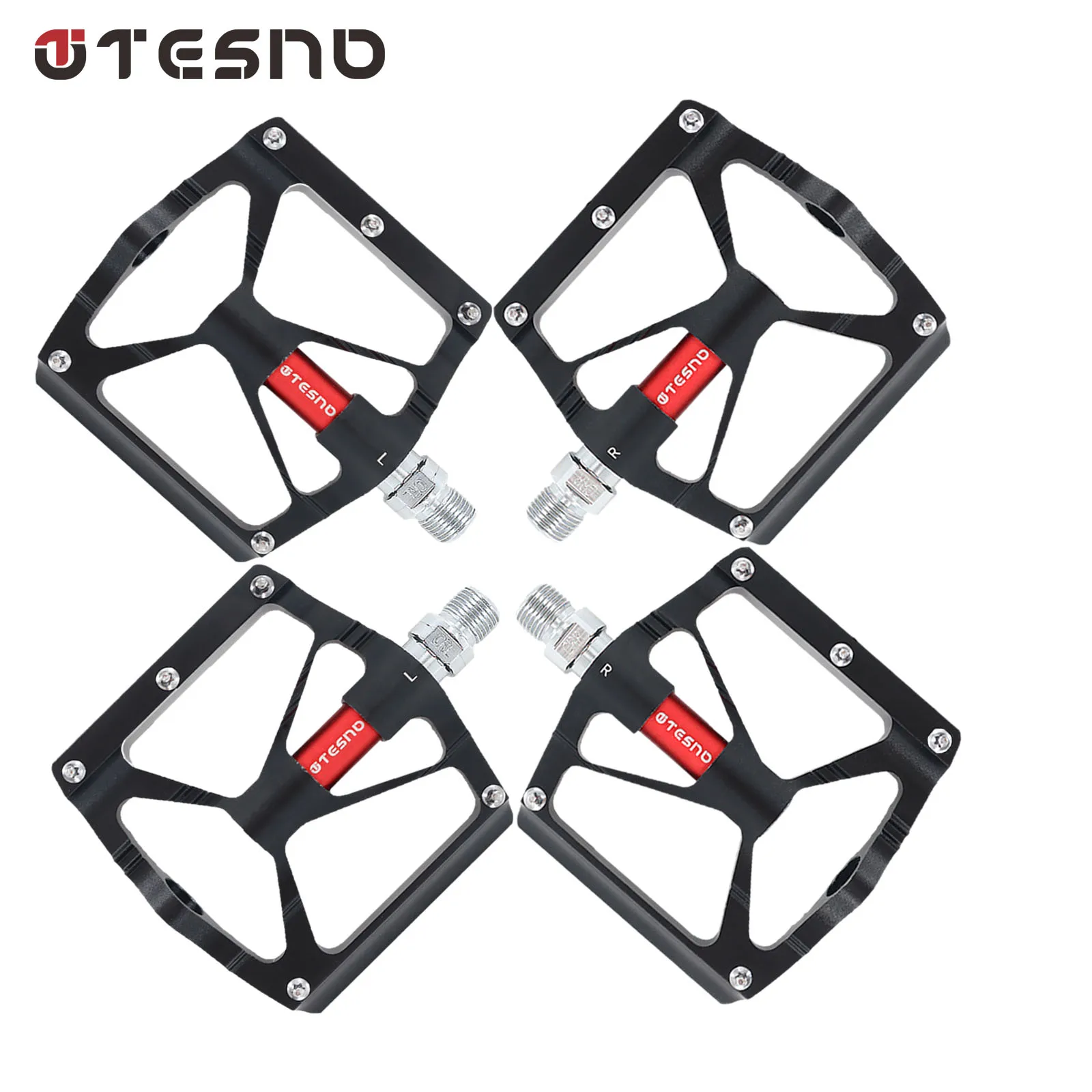 

TESNO Ultralight Bicycle Pedals 3 Bearing MTB Bicycle pedals CNC Aluminum Alloy Anti-Slip for BMX Road Bike