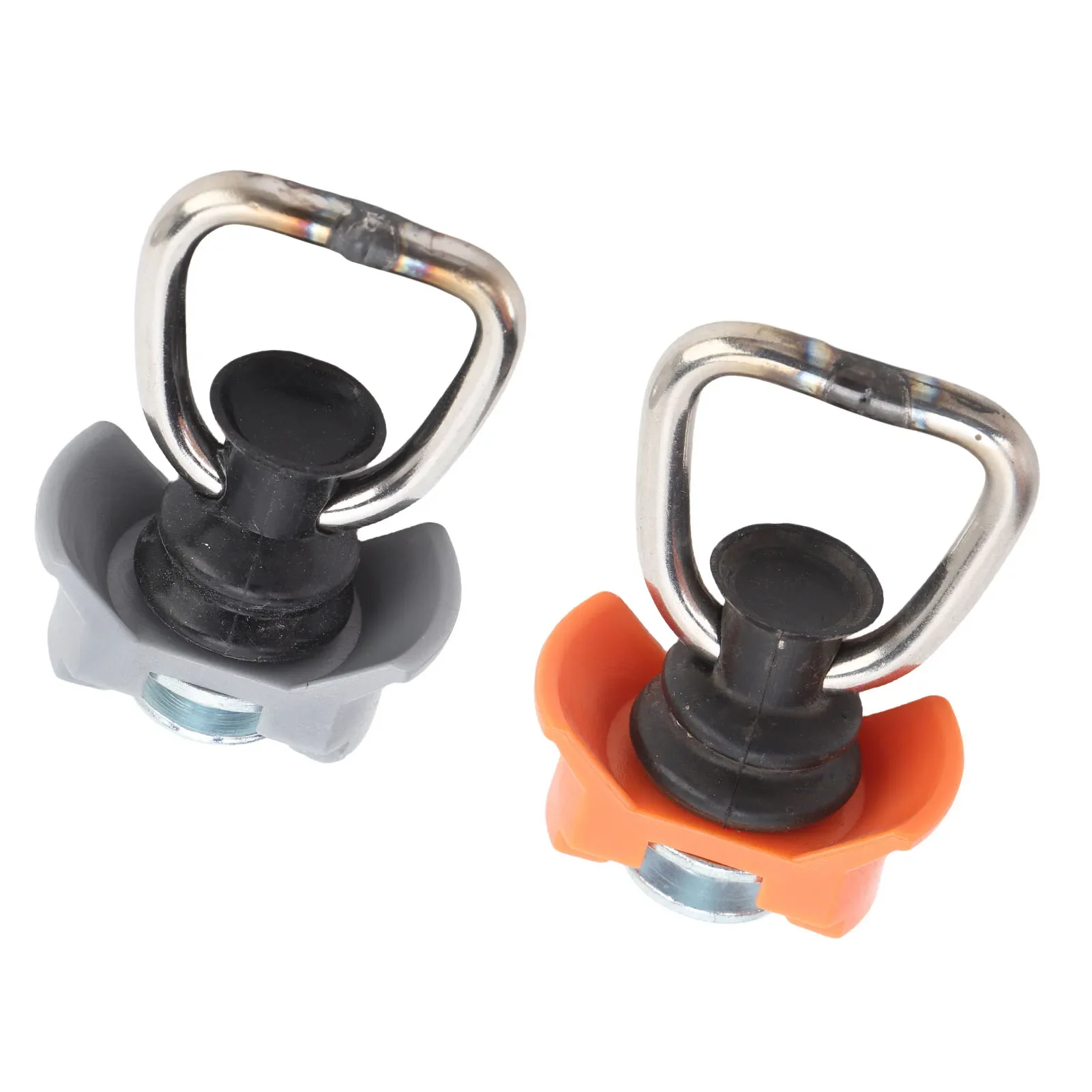 Single Stud L Track Fitting with D Ring 1333lb Capacity Spring Loaded L Track Rail Tie Down Fitting for Van Pickup Truck