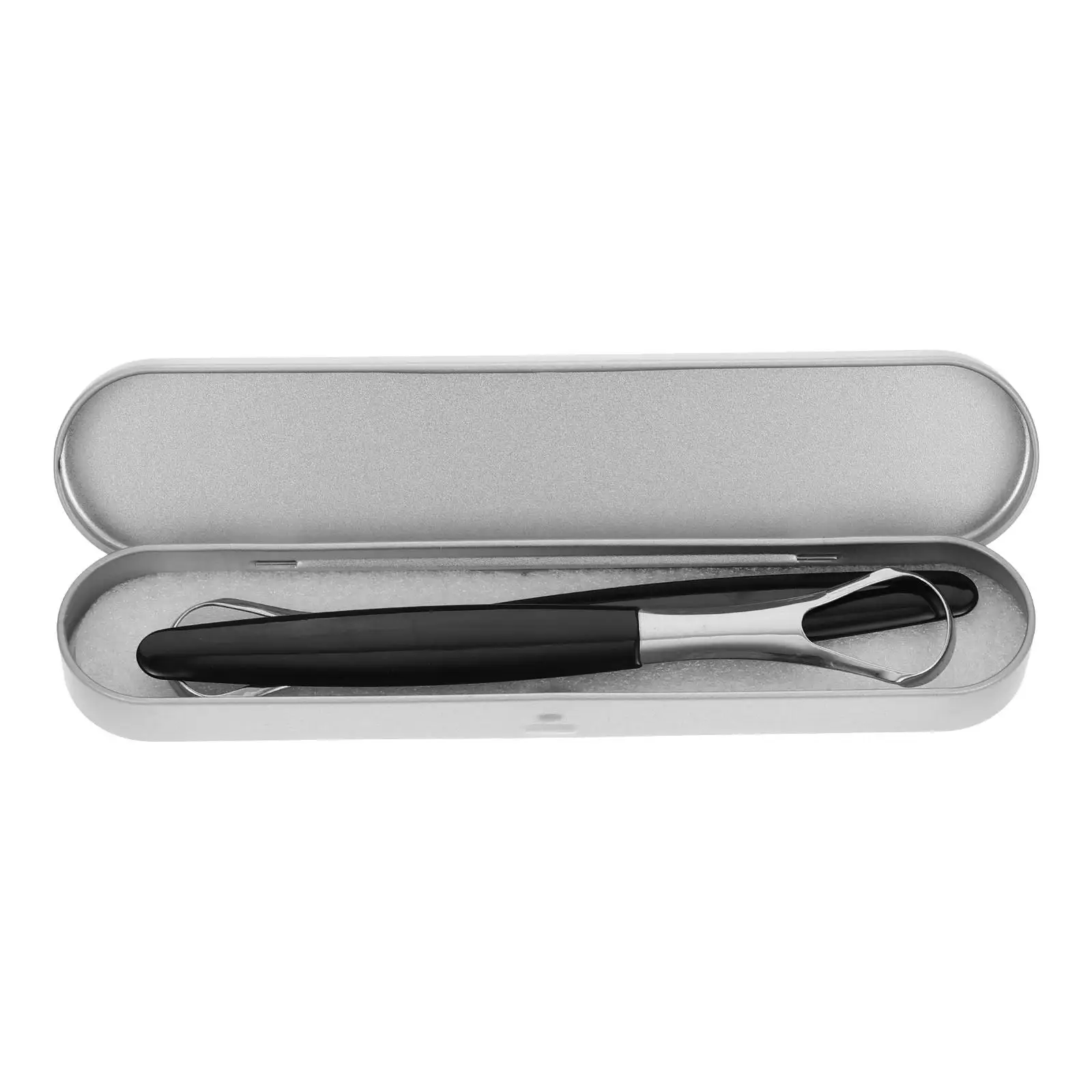 

Stainless Steel Tongue Cleaner Portable Scraper Care Tool Lightweight Bacteria Remover Breath Fighter Practical Design Safe