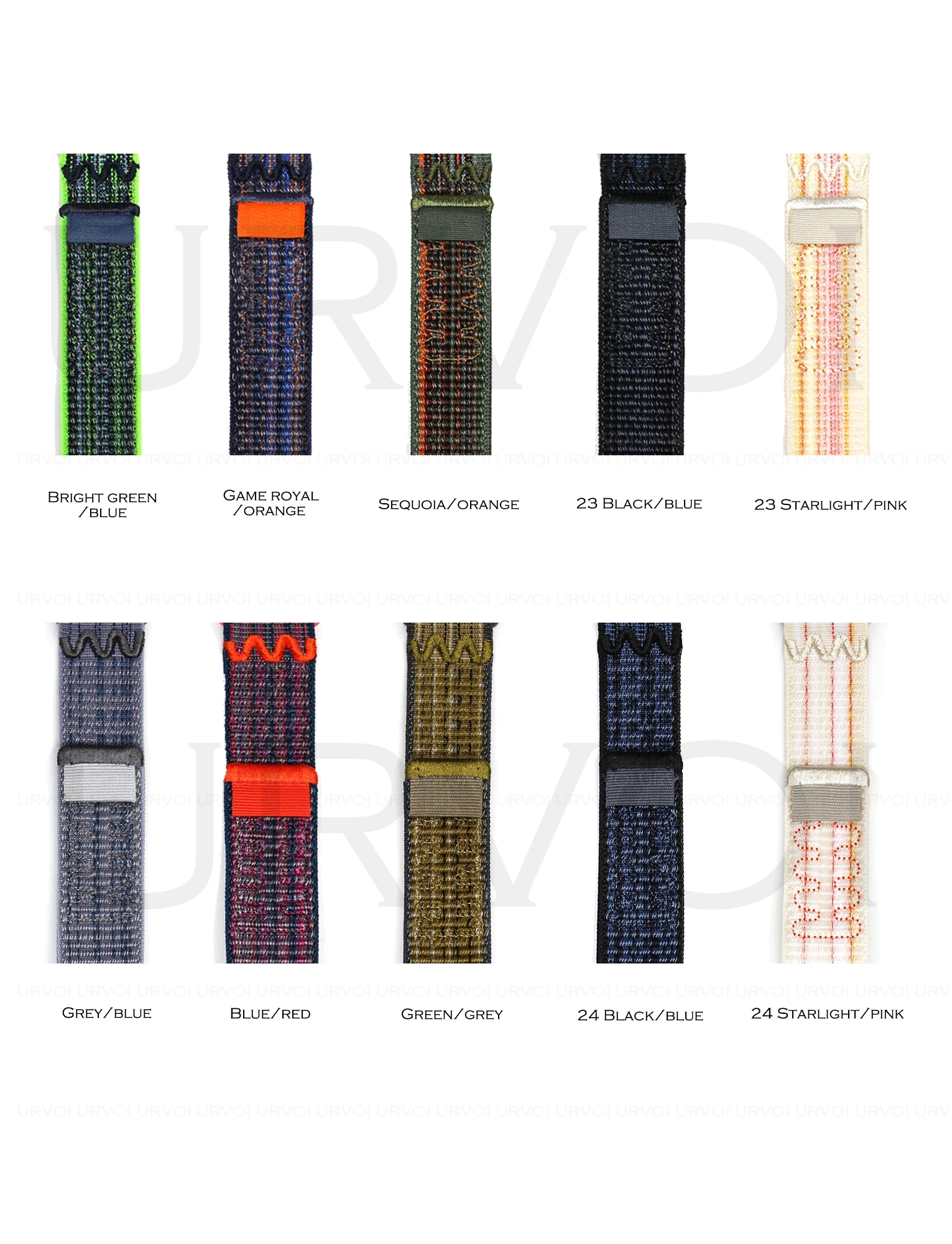 URVOI N Sport loop for Apple Watch Series 11 10 9 8 7 6 SE Nylon Loop Woven pull tab band for iWatch lightweight strap 42mm 46mm