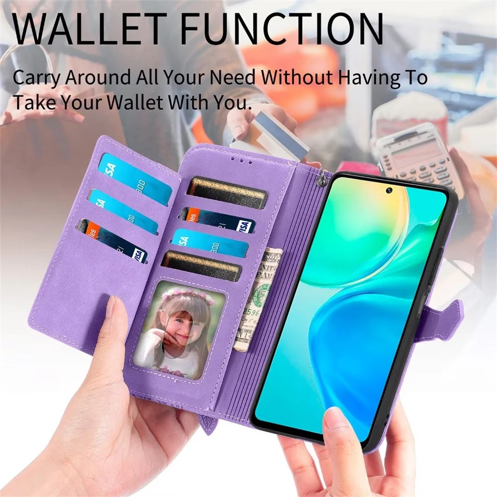 حافظة هاتف لشارب باسيو Active3 Aquos R9 Sense9 Pro Wish 4 SH-52E 51E غابة سستة محفظة جلدية غريبة حالات غطاء الوجه #3