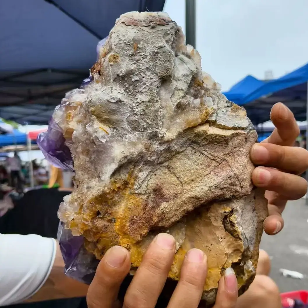 Natural Amethyst Backbone Cluster, Quartz Crystal Rough Purple Primitive Ore Cluster, Mineral, Spiritual Energy, Healing Cluster