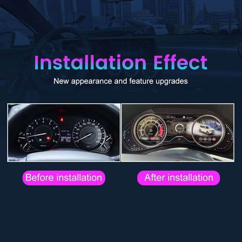 2025 جديد لنيسان باترول Y62 لإنفينيتي QX80 الرقمية Lcd أداة العنقودية الوسائط المتعددة نظام لينكس سرعة افتراضية Ometer