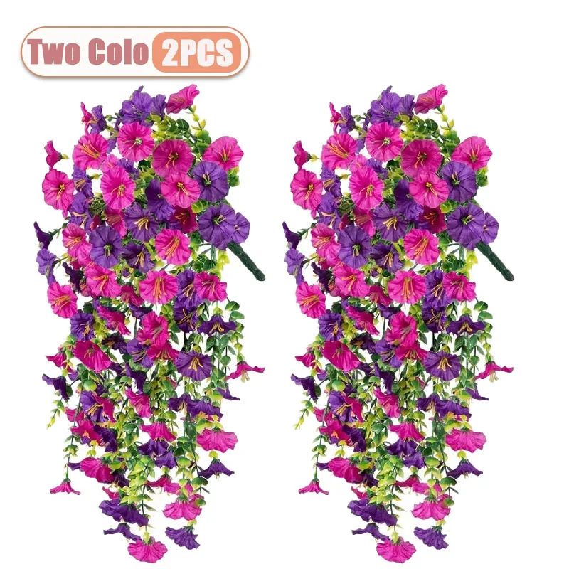 2-8PCS Indoor Outdoor Kunstmatige Morning Glory Muuropknoping Faux Bloemen Home Decor Tuin Bloemstuk Decoraties