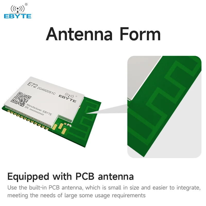 CC2674P10 Modulo wireless Zigbee Modulo SoC BLE da 2,4 GHz 20 dBm EBYTE E72-2G4M20S1C Antenna PCB Supporto di piccole dimensioni Multi protocollo