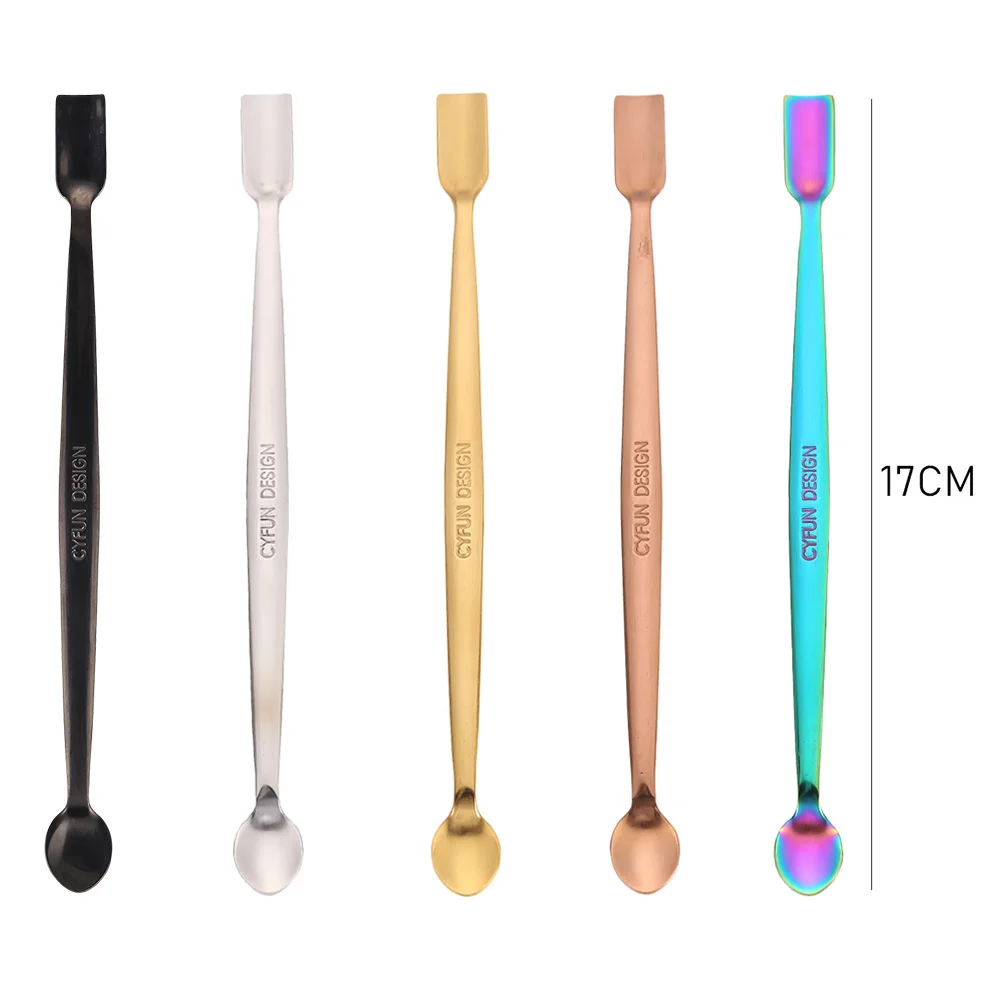 5 Color Stainless Steel Craft Spoons To Taking Out Glitter Embossing Powders Sequin and Small Embellishment For Card Making Tool