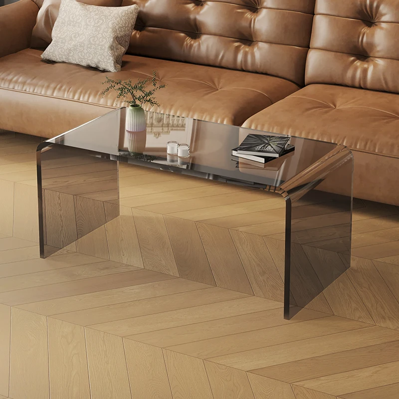 

Acrylic coffee table, living room, household small apartment, minimalist transparent small table, high-end light luxury