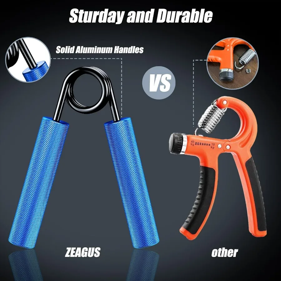 قبضة قوة المدرب 6 حزمة 50LB300LB مقوي قبضة اليد المعدنية لصالة الألعاب الرياضية في الهواء الطلق المنزل استخدام عدم الانزلاق الثقيلة الساعد ممارسة #2