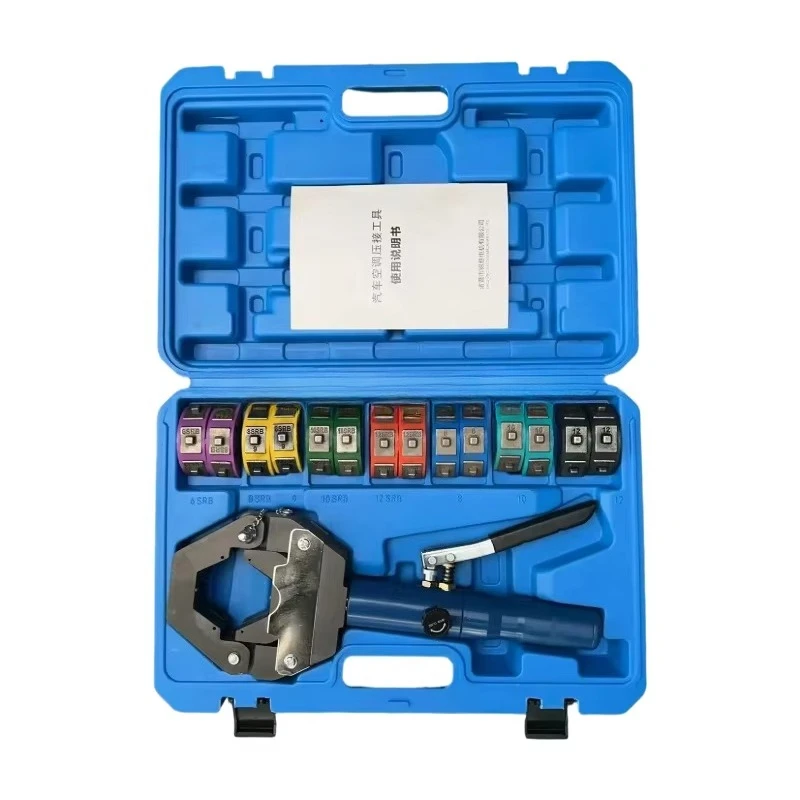 Portable Ac Hose Crimper Kit Hydraulic Crimping Tool Hand Machine Ac Manual Hose Crimper Auto Ac Hose Hydraulic Pipe Crimping