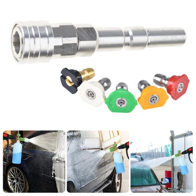 High Pressure Washer Adapter Foam Cannons Adapter for Nilfisk KEW Cleaner Converter 1/4in Quick Connect with Nozzle