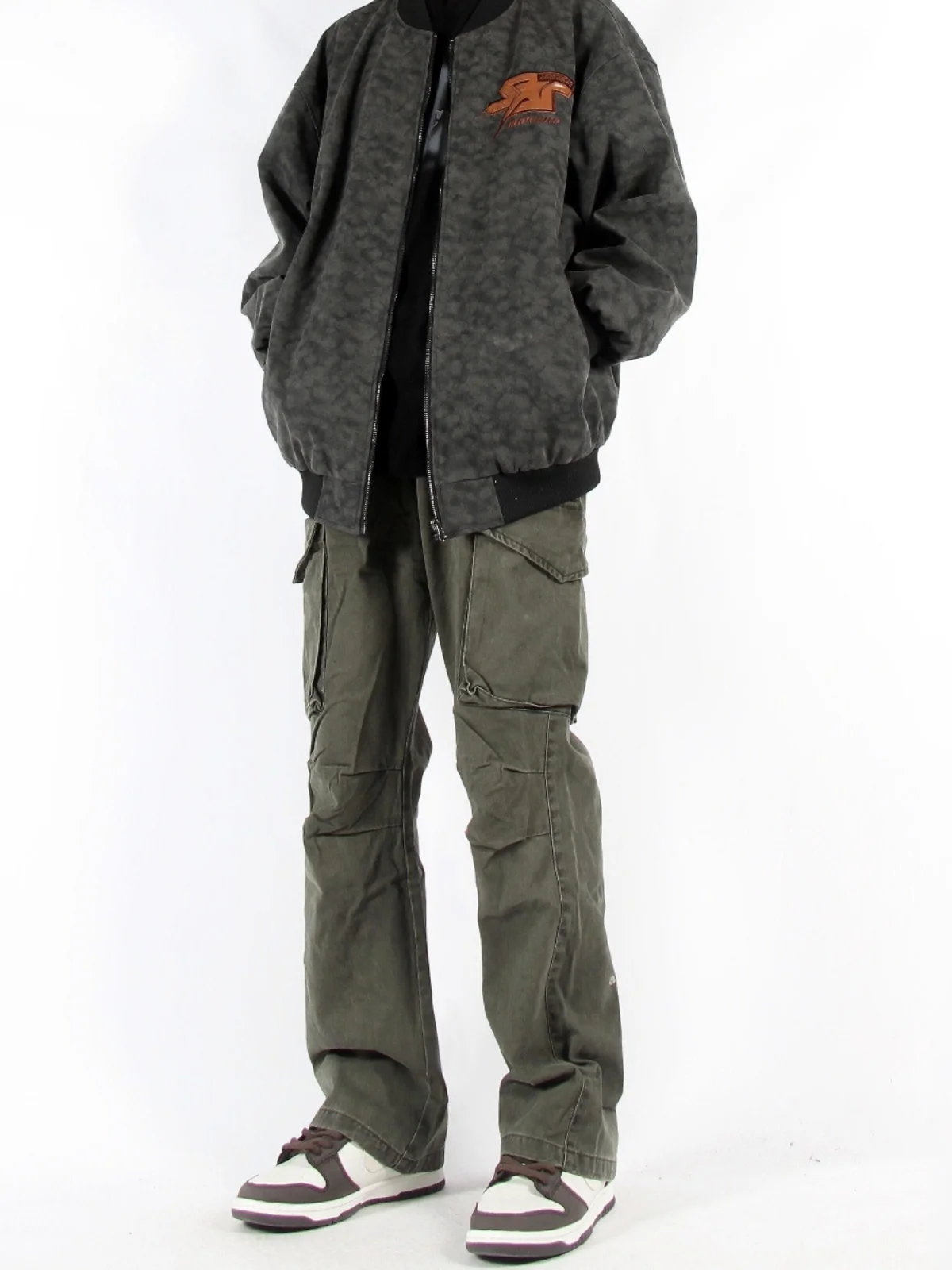 

Мужские брюки American Vibe свободного прямого кроя в стиле High Street, ретро, широкие, удлиненные, слегка расклешенные, повседневные, для работы