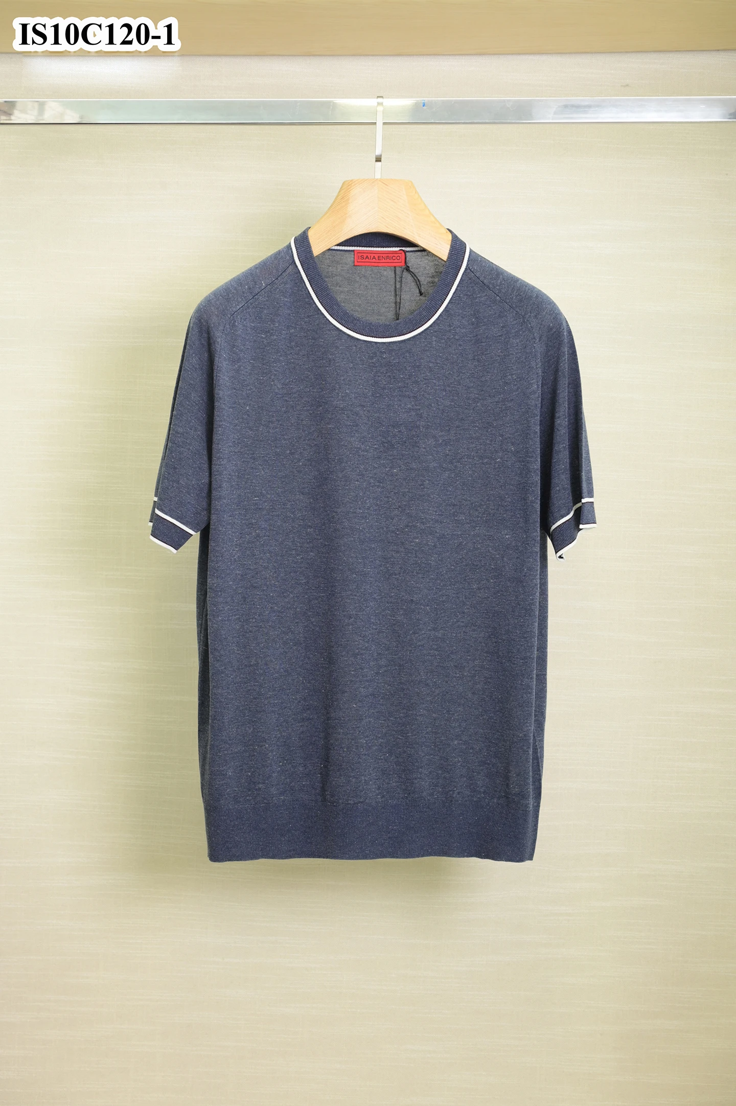 

OECHSLI T-Shirt Silk men 2026 New Fashion embroidery elastic short sleeve thin breathable straight round neck big size M-4XL