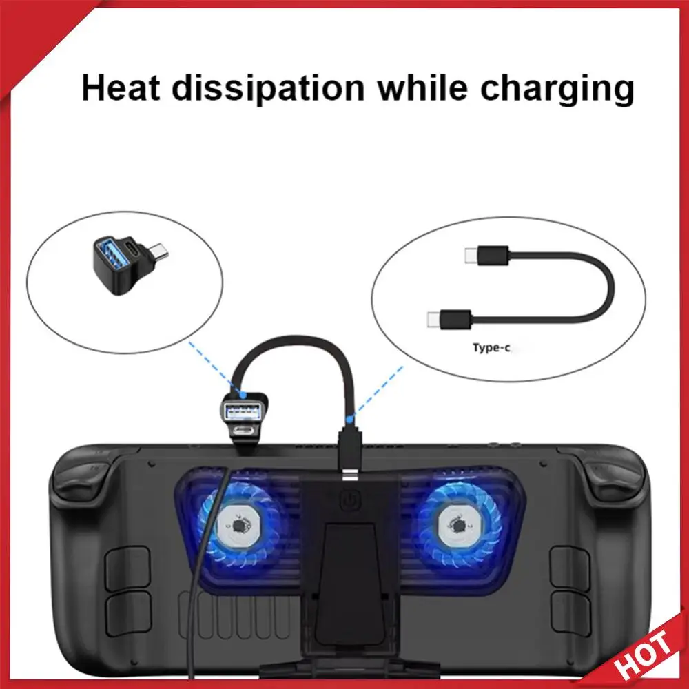 1 To 2 USB-C To USB-C USB-A Adapter 20Gbps USB-C Male To USB-C USB-A Female Adapter 180 Degree U-shaped for  STEAM DECK/Switch