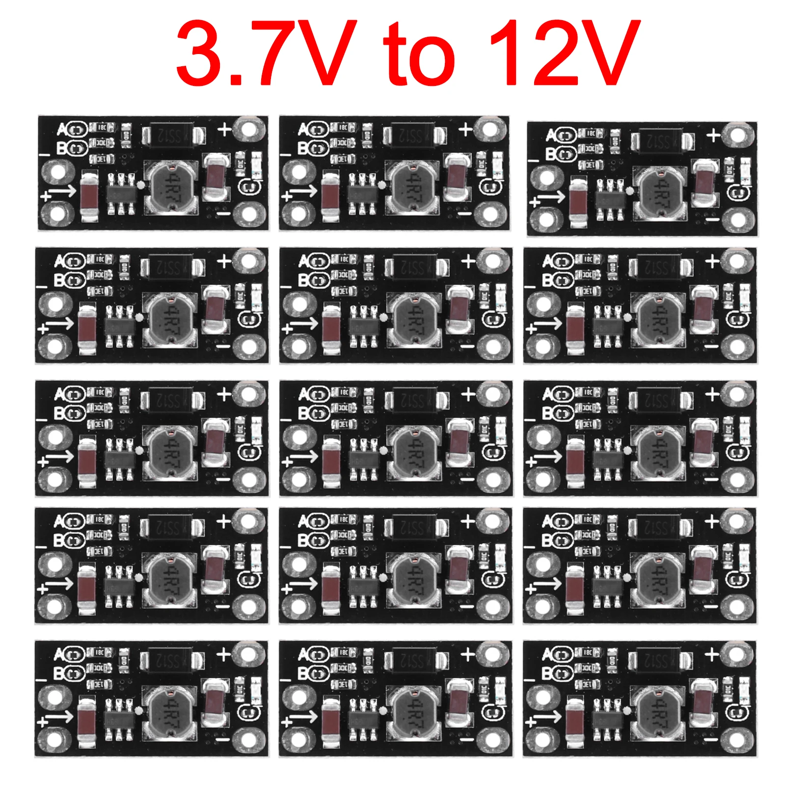 4PCS/1PC Mini DC-DC 3.7V to 12V Boost Step Up Converter Board Power Module Voltage Regulator PCB Board Lithium Battery Booster