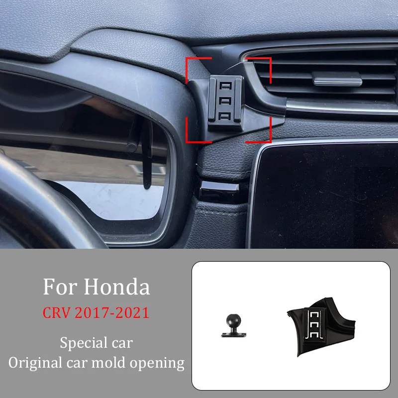 For Honda CRV 2017-2021  Car Infrared Induction Mobile Phone Wireless Charging Bracket DIY Custom Pattern Navigation Bracket