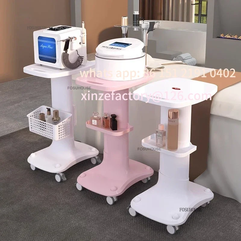 عربات صالون بلاستيكية أوروبية قابلة للتخصيص، عربة أدوات مساعدة، معدات أدوات صالون التجميل