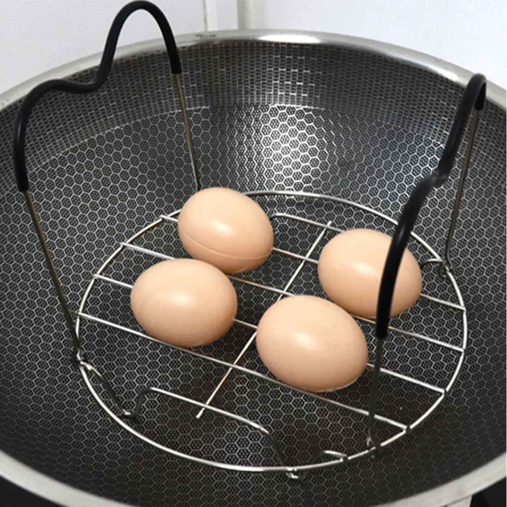 

1pc Stainless Steel Rack Smooth Edges Multipurpose Kitchen Steamer Stand For Pressure Cooker Iron Pot Food Steaming Rack Kitchen