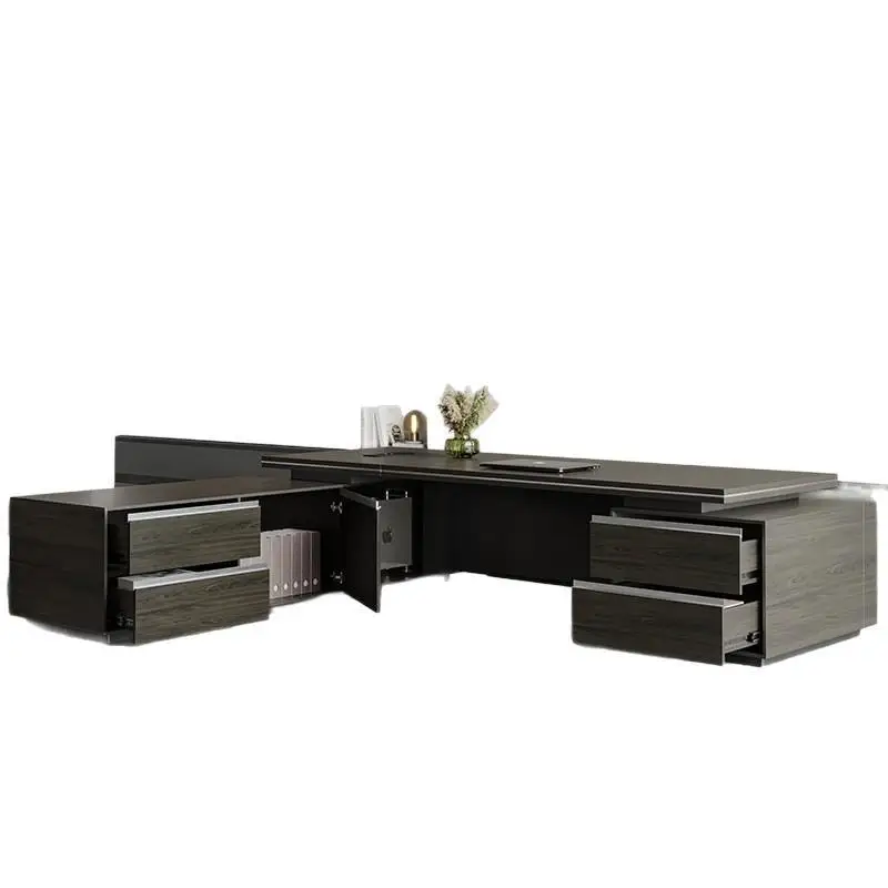 

Simple modern supervisor desk office desk and chair combination