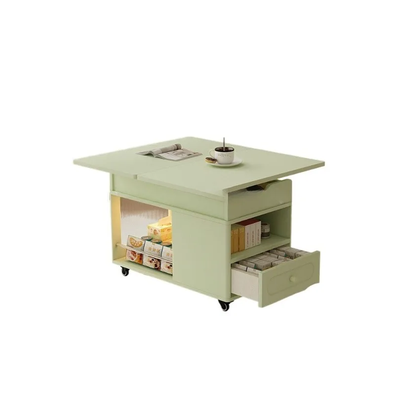 

Movable side trolley living room home multi-functional side cabinet