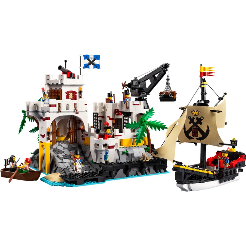 FIT 10320 Medieval Pirates Series Eldorado Fortress Fortress Pirate Barracuda Bay Modular Building Blocks DIY Bricks Toy Gifts