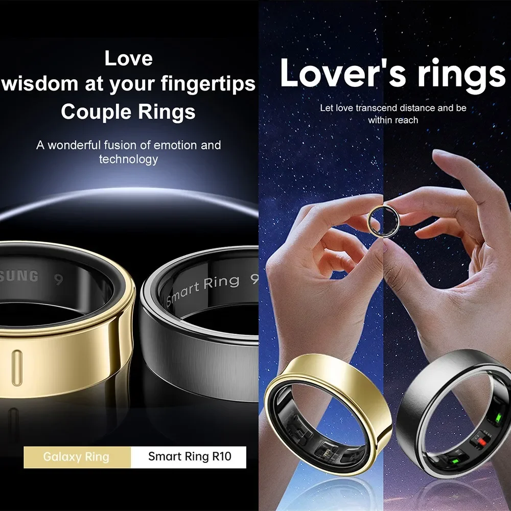 충전 도크가 있는 스마트 링 남성 여성, 건강 수면 심박수 모니터링 IP68 및 5ATM 방수 멀티 스포츠 모드 Smartring