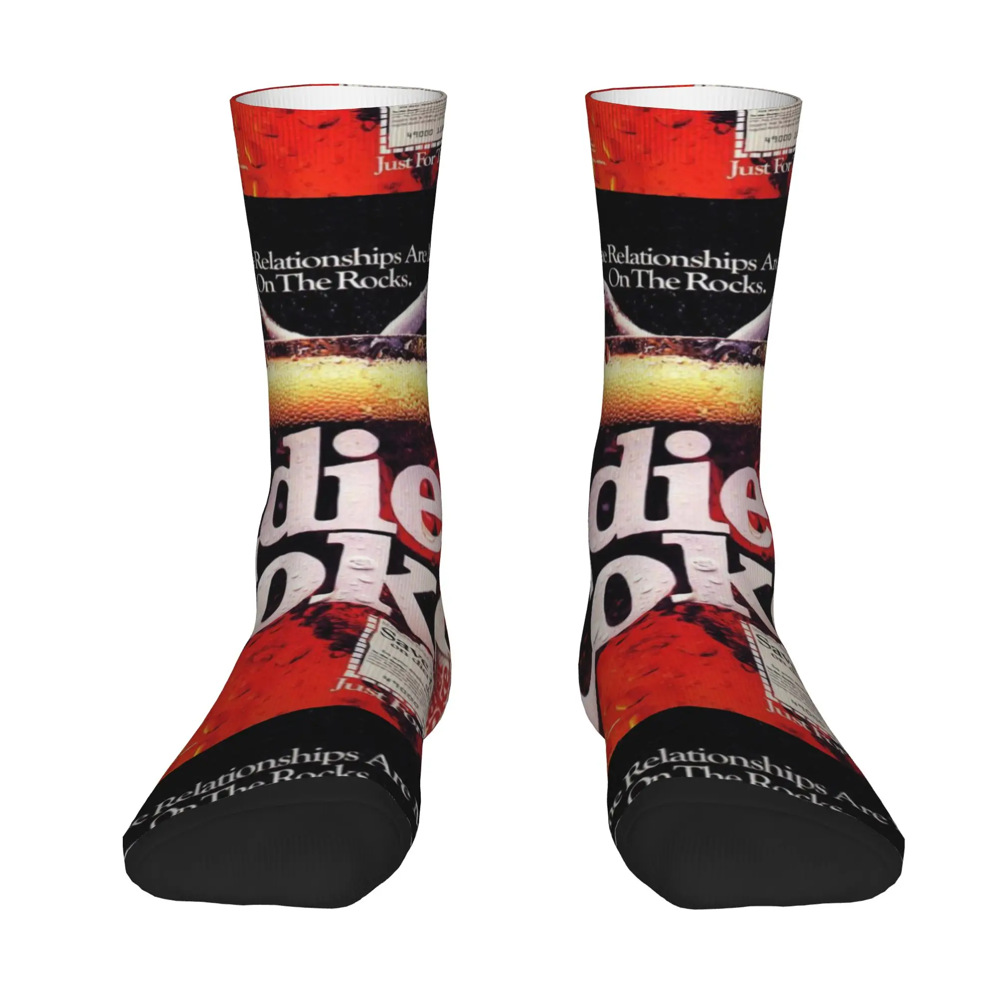 Funny Sock dDiet Coke dDiet Coke On The Rocks Vintage Promotional  Vintage Quality Pattern Printed Men Socks Novelty Men's Socks