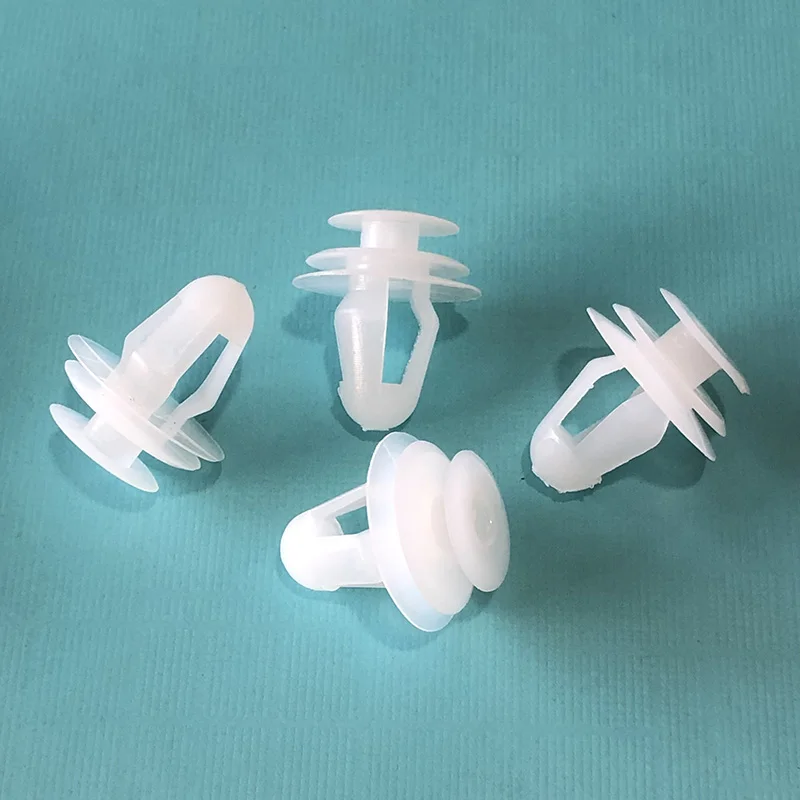 

20/50pcs Universal White Door Trim Panel Fastener Clips 8mm Hole Auto Bumper Fender Fastener Retainer Clips