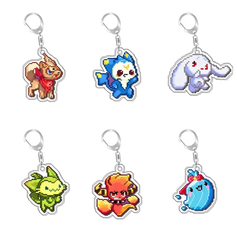 

Roco Kingdom RK Anime KeyChain Dimo Spark Momo Bubble Abu Men Key Chain for Women Cartoon Figure Acrylic Keyring Pendant Gifts