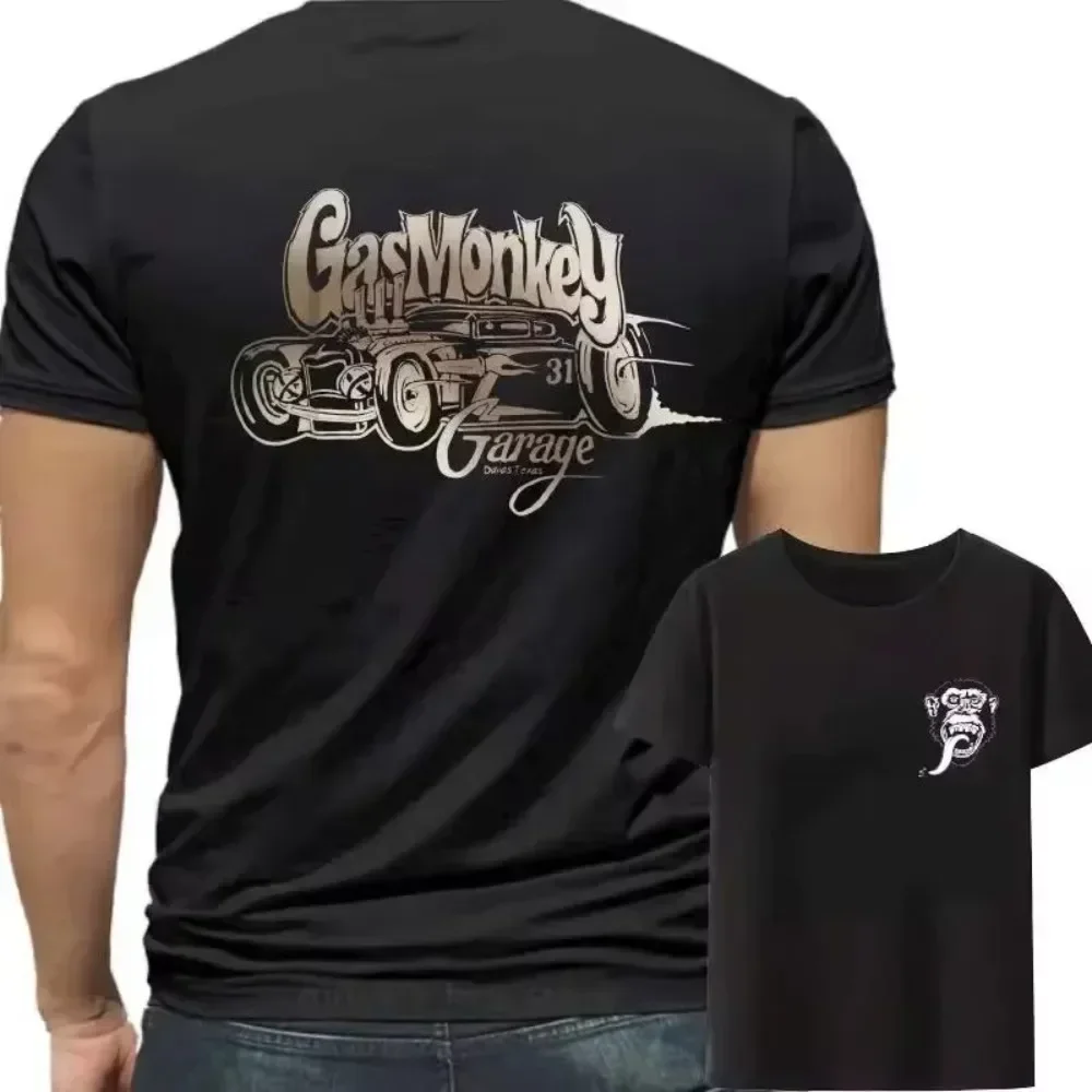 Gas Monkeys Garage Piston Men's T-shirts Duplex Printing Tshirt Comfortable Pattern Top Y2k Clothes Creative Graphic T Shirts