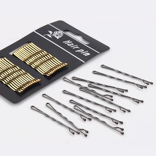 Imagen 2 del producto 24 unids/set de horquillas negras, pinzas para el cabello seguras de Metal antideslizantes multifunción para mujeres, niñas y niños, todo tipo de cabello