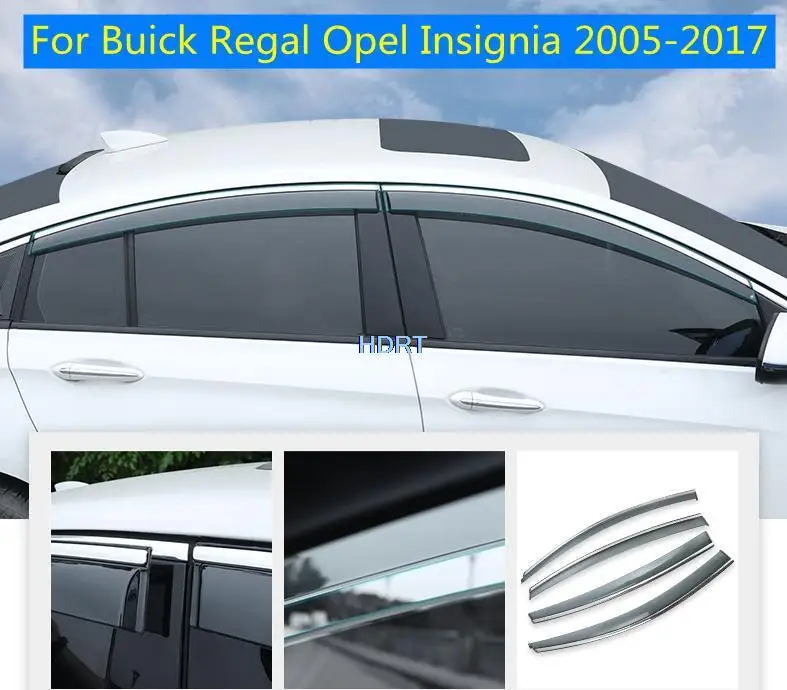 

Smoke Window Rain Visor For Buick Regal Opel Insignia 2005-2017 GS Car-stying Vent Sun Deflectors Guard rain guard accessories