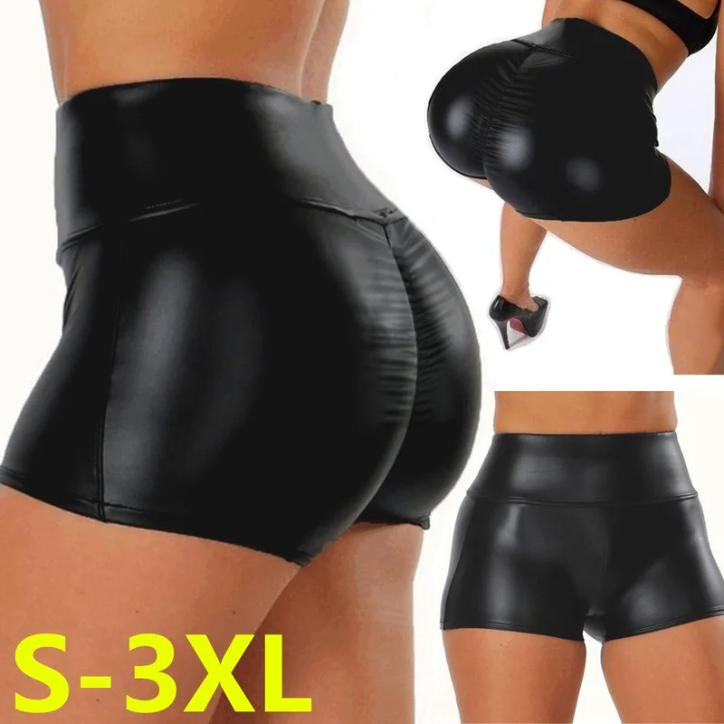 

Plus Size Women Mini Hot Thin Shorts High Waist Femme Sexy Slim Solid Short Pants Fashion Elastic Push up Sports Running Shorts