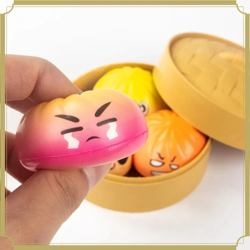 Thick Maltose Texture Bun: Super Slow Rebound Steamed Bun Squishy, Realistic Food Squeeze Toy, Aesthetic Desktop Relief, New