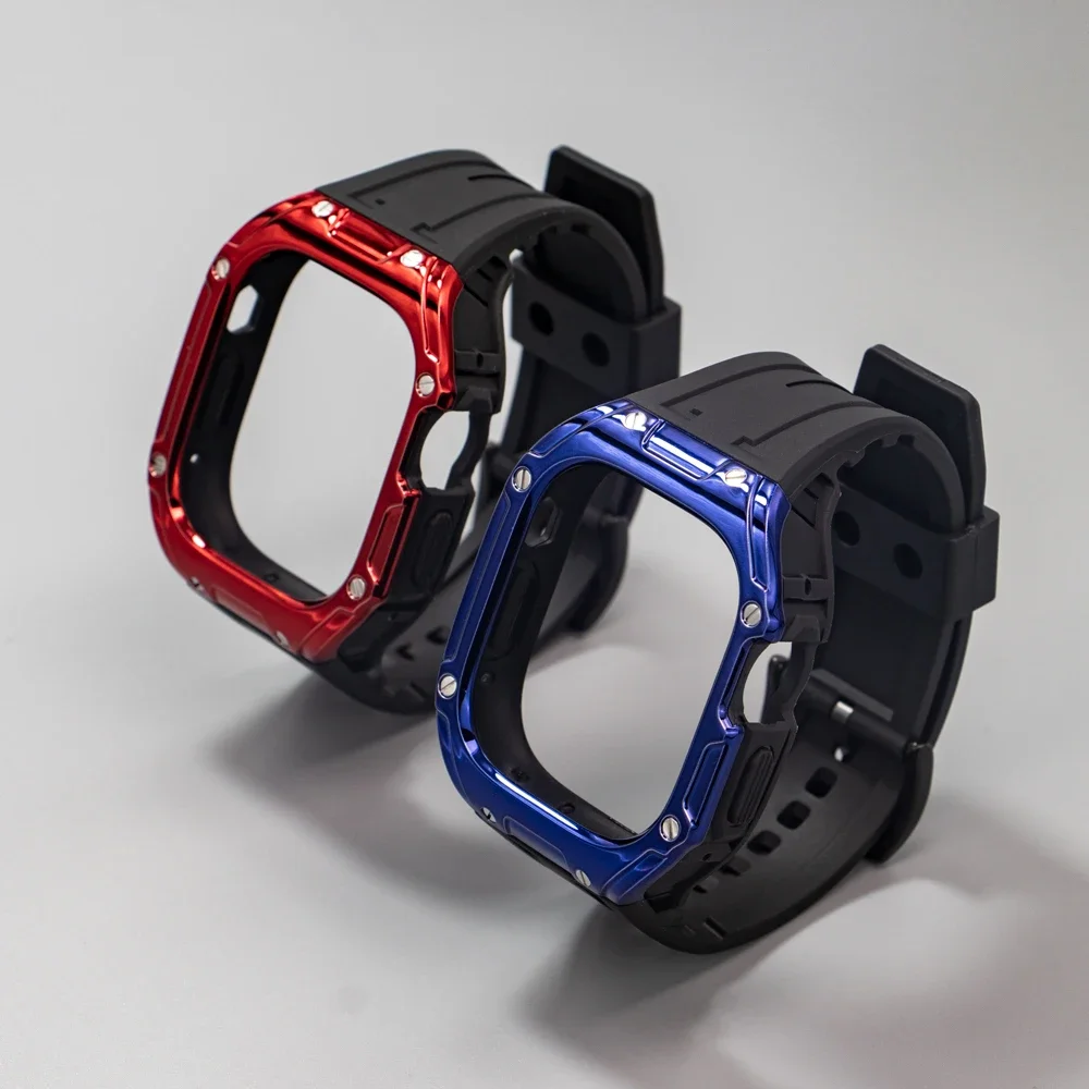 Case+Strap for Apple Watch Band Ultra3 2 49mm Modification Kit TPU Case Sport Rubber Strap for Iwatch Series Ultra 49mm Bracelet
