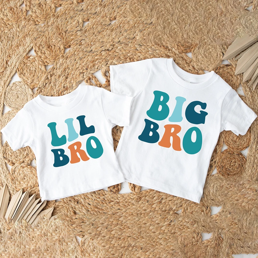 

Big Brother Little Brother Family Matching T-shirt Boys Sibling Clothes Kids Short Sleeve Tops Outfit Children Summer Tee Shirts
