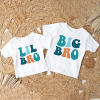 Big Brother Little Brother Family Matching T-shirt Boys Sibling Clothes Kids Short Sleeve Tops Outfit Children Summer Tee Shirts
