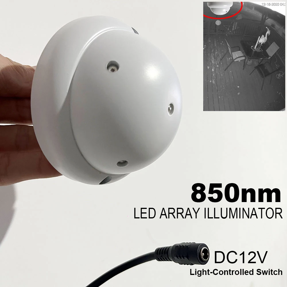 850nm 4000mW Wide-angle Dome Infrared IR Illuminator Visible Glow Illuminator Night Vision  Infrared Lamp For 850nm Filter Camer