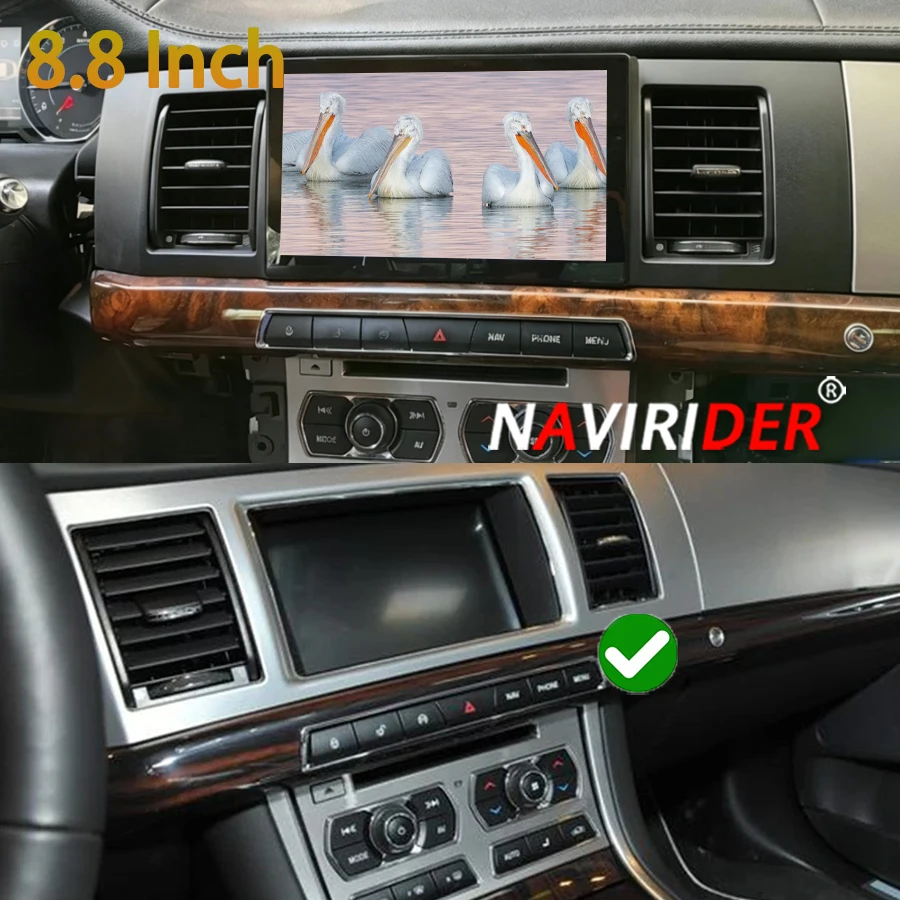 Автомагнитола с CarPlay для Jaguar XF 2008-2015, Android Auto, GPS-навигация, Bluetooth, мультимедиа, DSP, Wi-Fi, 4G, видеоприемник, Android 13