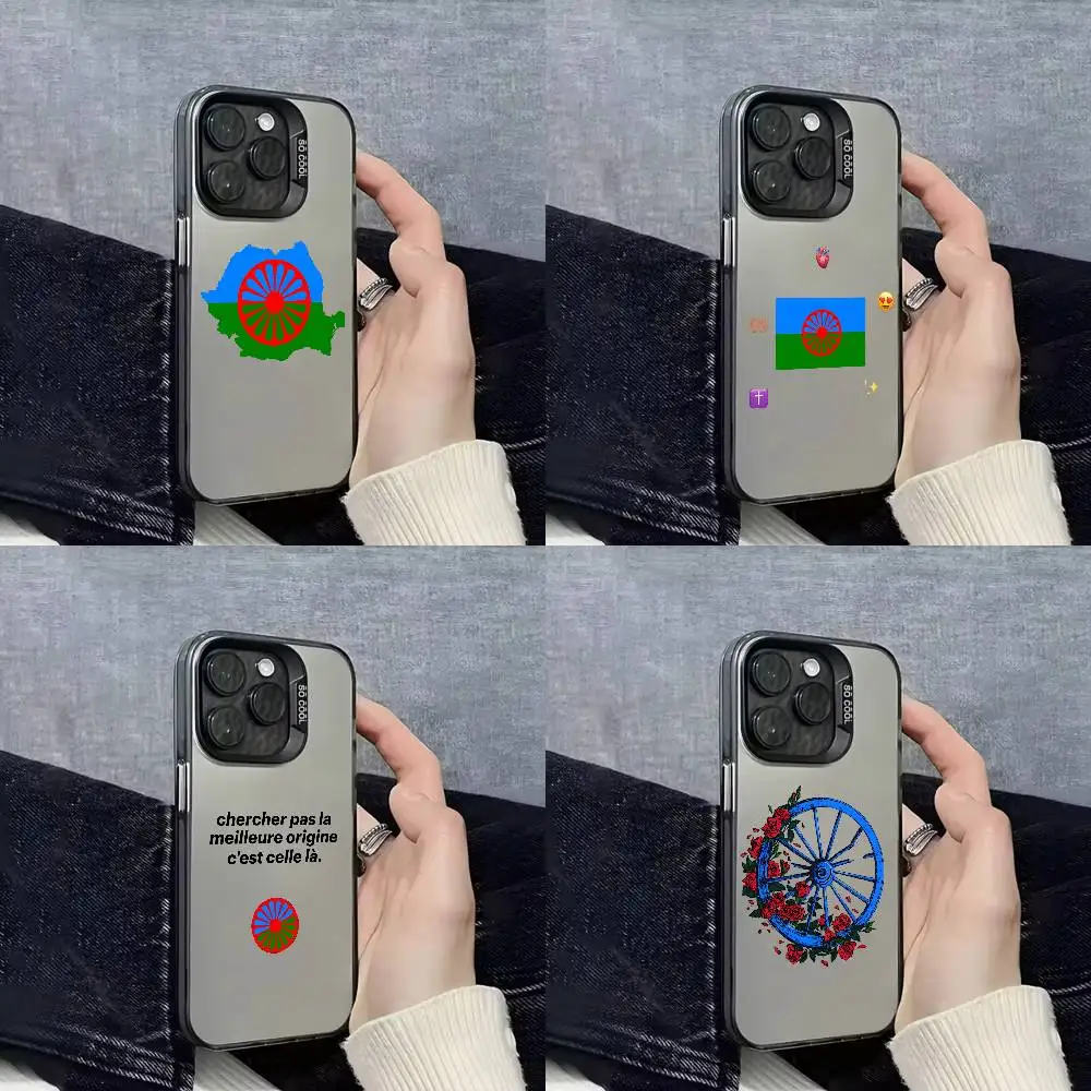 

Gypsy Romani Roma Flag Phone Case For iPhone 17,16,15,14,13,12,Pro,Max,Plus,E,SE4,Air,Mini Black IMD Box